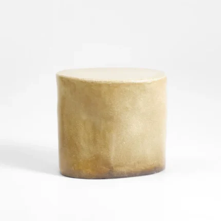 Small Ceramic Side Table in Coral White