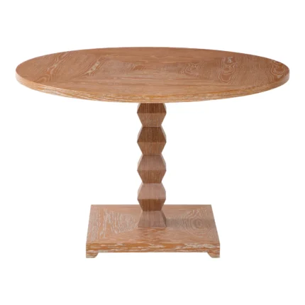 Bespoke Cerused Oak Center Table Inspired by French, 1940s Design